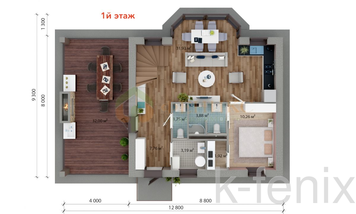 дом 180 метров, участок 8 сот